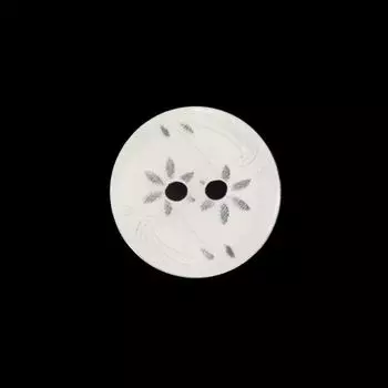 ВЛС11 Пуговица 21 мм, 2 пр. (белый)