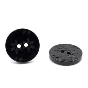 ВЛС11 Пуговица 21 мм, 2 пр. (чёрный)