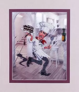 ВН1078 Набор для вышивания Alisena 'Повар с тортом' 25*31см