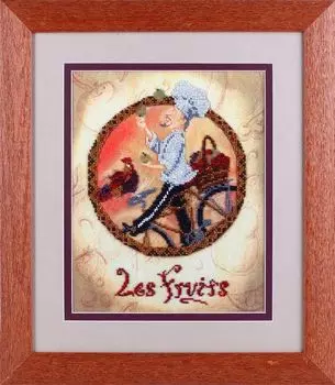 ВН1079 Набор для вышивания Alisena 'Повар в кругу фрукты' 25*31см