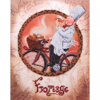 ВН1081 Набор для вышивания Alisena 'Повар в кругу сыр' 25*31см