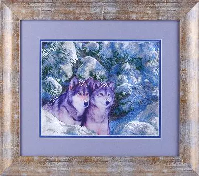 ВН1091 Набор для вышивания Alisena 'Волки в снегу', 25*20 см