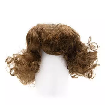 Волосы для кукол QS-4, диаметр 10-11см (каштановые)