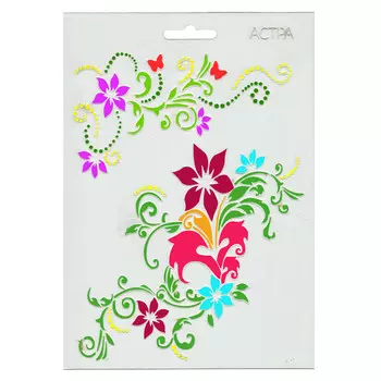 ВТ-103 Трафарет А5 'Цветочное плетение'