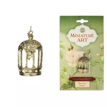 VT-117 Подвеска винтаж 'Клетка с птицей'