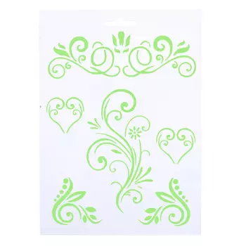 ВТ-20 Трафарет 'Узоры и сердца' А5