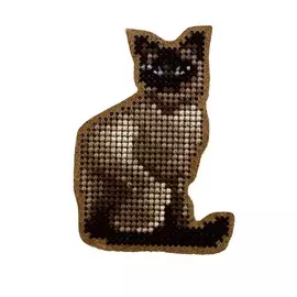 ВВ-01 Набор для вышивания броши 'Сиамская кошка'4,8*6,8см