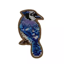 ВВ-140 Набор для вышивания броши 'Сойка' 4,0*7,0см