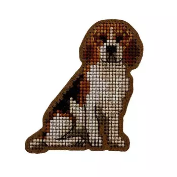 ВВ-14 Набор для вышивания броши 'Бигль'6,0*7,0см