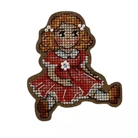 ВВ-75 Набор для вышивания оригинальной игрушки 'Кукла' 6,3*7,3см