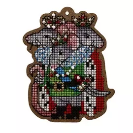 ВВ-96 Набор для вышивания броши 'Мышиный король' 6,1*7,9см