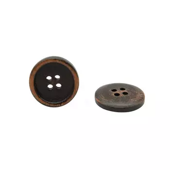 W01 Пуговица 32L (20мм) 4пр. (Brown2 (коричневый2))