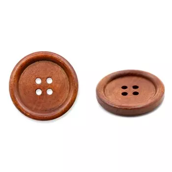 W01 Пуговица 48L (30мм) 4пр. (Brown1 (коричневый1))