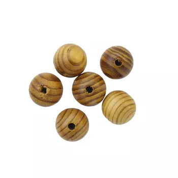 WDB0071 Деревянные бусины, кофейный, 25 мм, упак./6 шт., Astra&amp;Craft