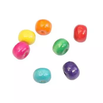 Деревянные бусины , WDB0415, 5*6мм, 280шт/упак, цв.разноцветные