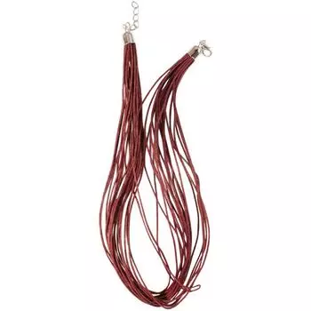 WRE1009-1 Шнурок для бижутерии вощеный, 38 см, d 1 мм/24 нити, Astra&amp;Craft (фуксия)