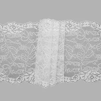 WT00585 Кружево эластичное 17,5см*10м, белый