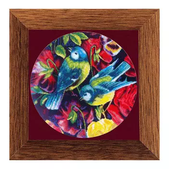 X-1137 Набор для вышивания 'Гобелен Классик' 'Синицы и цветы', 28x28 см