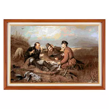 X-124 Набор для вышивания Expressions 'Охотники на привале, худ. В. Петров', 94х61 см