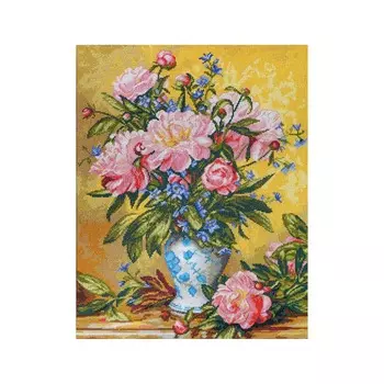 X-921 Набор для вышивания Expressions 'Ваза с пионами', 31x40 см