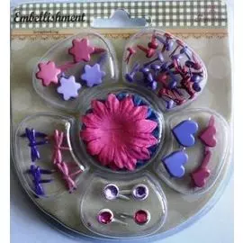 XHEM007 Набор брадсов с цветами, пластик