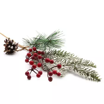 XY19-107 Ветка сосновая с ягодами, 56см