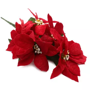 XY19-628 Цветы пуансеттии, 50см (A Красный)