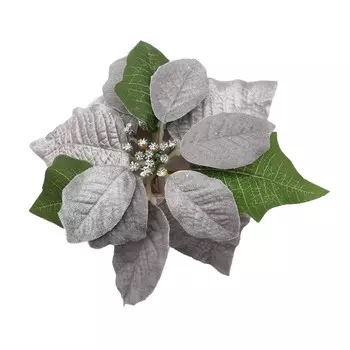 XY19-690 Цветок пуансеттии, 20см (B Серебряный)
