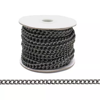Y16305 Цепь стальная, 8,7x6,4 мм (10 м) (черный никель)