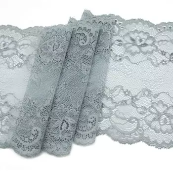 YG02057 Кружево эластичное 18см*10м, серый