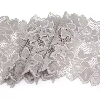 YG02058 Кружево эластичное 17см*10м, дымчатый