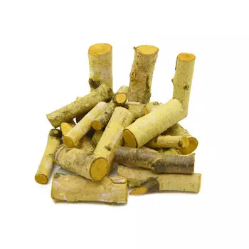 YW137 Поленья миниатюрные с корой, длина 7 см, 250гр (желтый)