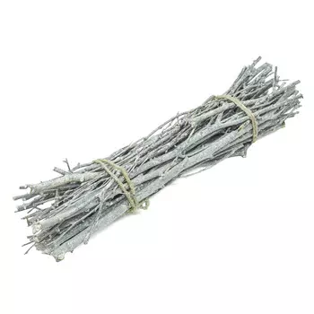 YW229 Хворост декоративный натуральный (береза), 40см (белый)