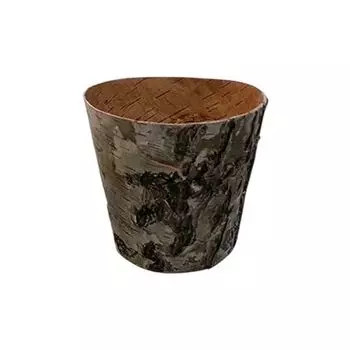 YW284B Горшочек из коры дерева, 12*12*8см (нат/дерево)