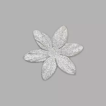 YX15-119 Бумажные лепестки с блестками 'Ромашка', d 4,5 см, упак./8 шт. (серебряный)