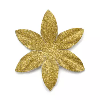 YX15-119 Бумажные лепестки с блестками 'Ромашка', d 4,5 см, упак./8 шт. (золотой)