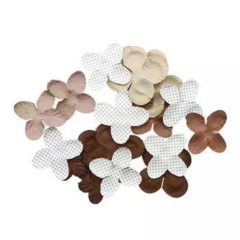 YX15-128 Бумажные лепестки, d 4,5 см/3,5 см/2,5 см, упак./25 шт., Astra&amp;Craft (коричневый)