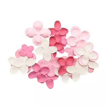 YX15-128 Бумажные лепестки, d 4,5 см/3,5 см/2,5 см, упак./25 шт., Astra&amp;Craft (розовый)