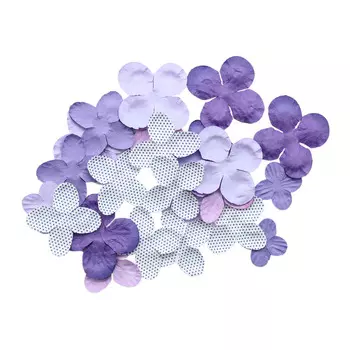 YX15-128 Бумажные лепестки, d 4,5 см/3,5 см/2,5 см, упак./25 шт., 'Астра' (фиолетовый)