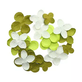 YX15-128 Бумажные лепестки, d 4,5 см/3,5 см/2,5 см, упак./25 шт., Astra&amp;Craft (зеленый)