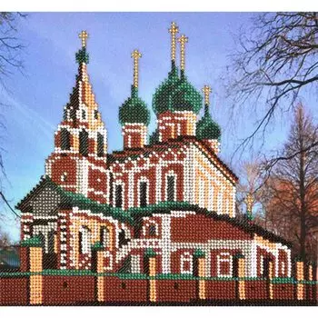 З-105 Набор для вышивания бисером 'Созвездие'серия 'Золотое кольцо'.Храм Архангела Михаила 22*20 см