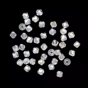 Z-439 Бусины стеклянные, 4*4 мм, упак./40 шт., Astra&amp;Craft (849 прозрачный АВ)