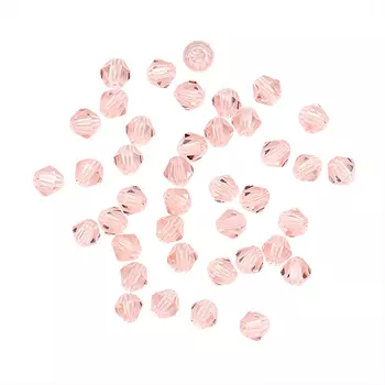 Z-439 Бусины стеклянные, 4*4 мм, упак./40 шт., Astra&amp;Craft (804 светло-розовый)