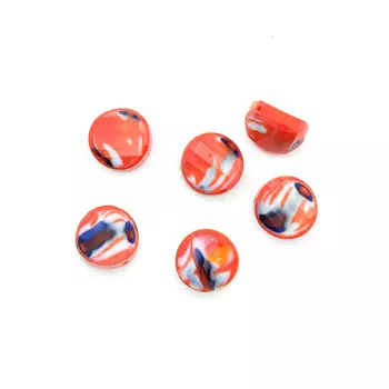 Z-639 Бусины стеклянные, 11*5*12 мм, упак./6 шт., 'Астра' (4)