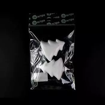 Заготовка для декорирования из пенопласта 'Ель (подвеска)', h 7,5*5,5см, 2 шт/упак, Астра