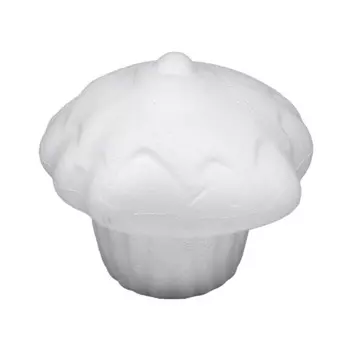 Заготовка для декорирования из пенопласта 'Кекс в глазури', d 10см, h 8см