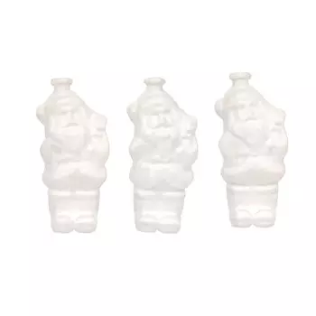 Заготовка для декорирования из пенопласта 'Санта-Клаус (подвеска)', h 9*4см, 3 шт/упак, Астра