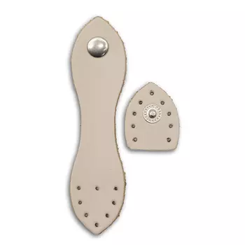 Застежка для сумки кожаная 2,5*10,1см, дизайн №1102, 100% кожа (бежевый)