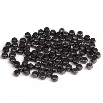 Зажимные бусины 3мм, 100шт/уп, Astra&amp;Craft (черный никель)