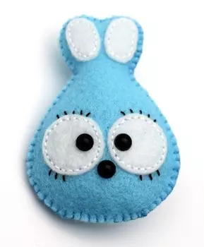 ZB001 Набор для изготовления броши 'Заяц' голубой